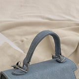 Maxbell Women Top Handle Satchel Fashion Portable Top Handle Bag Small Crossbody Bag Light Blue