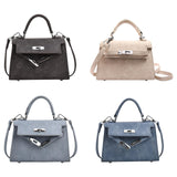 Maxbell Women Top Handle Satchel Fashion Portable Top Handle Bag Small Crossbody Bag Light Blue