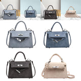 Maxbell Women Top Handle Satchel Fashion Portable Top Handle Bag Small Crossbody Bag Light Blue