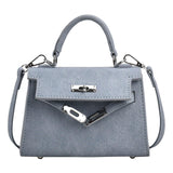 Maxbell Women Top Handle Satchel Fashion Portable Top Handle Bag Small Crossbody Bag Light Blue