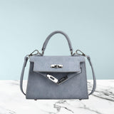 Maxbell Women Top Handle Satchel Fashion Portable Top Handle Bag Small Crossbody Bag Light Blue