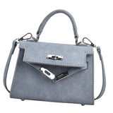 Maxbell Women Top Handle Satchel Fashion Portable Top Handle Bag Small Crossbody Bag Light Blue