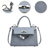 Maxbell Women Top Handle Satchel Fashion Portable Top Handle Bag Small Crossbody Bag Light Blue
