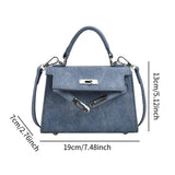 Maxbell Women Top Handle Satchel Fashion Portable Top Handle Bag Small Crossbody Bag Dark Blue