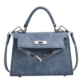 Maxbell Women Top Handle Satchel Fashion Portable Top Handle Bag Small Crossbody Bag Dark Blue