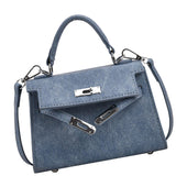 Maxbell Women Top Handle Satchel Fashion Portable Top Handle Bag Small Crossbody Bag Dark Blue