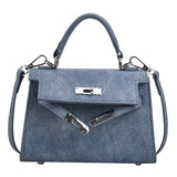Maxbell Women Top Handle Satchel Fashion Portable Top Handle Bag Small Crossbody Bag Dark Blue