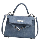Maxbell Women Top Handle Satchel Fashion Portable Top Handle Bag Small Crossbody Bag Dark Blue