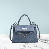 Maxbell Women Top Handle Satchel Fashion Portable Top Handle Bag Small Crossbody Bag Dark Blue
