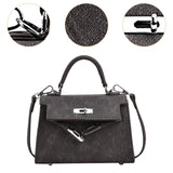Maxbell Women Top Handle Satchel Fashion Portable Top Handle Bag Small Crossbody Bag Black