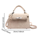 Maxbell Women Top Handle Satchel Fashion Portable Top Handle Bag Small Crossbody Bag Khaki