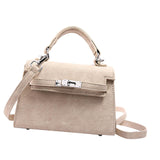 Maxbell Women Top Handle Satchel Fashion Portable Top Handle Bag Small Crossbody Bag Khaki