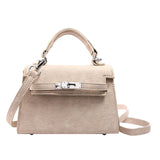 Maxbell Women Top Handle Satchel Fashion Portable Top Handle Bag Small Crossbody Bag Khaki