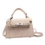 Maxbell Women Top Handle Satchel Fashion Portable Top Handle Bag Small Crossbody Bag Khaki