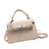 Maxbell Women Top Handle Satchel Fashion Portable Top Handle Bag Small Crossbody Bag Khaki