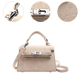 Maxbell Women Top Handle Satchel Fashion Portable Top Handle Bag Small Crossbody Bag Khaki