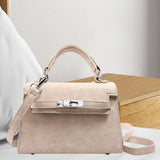 Maxbell Women Top Handle Satchel Fashion Portable Top Handle Bag Small Crossbody Bag Khaki