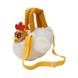Maxbell Plush Bag Adjustable Strap Cartoon Hen Crossbody Bag for Birthday Gift Party