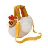 Maxbell Plush Bag Adjustable Strap Cartoon Hen Crossbody Bag for Birthday Gift Party