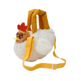 Maxbell Plush Bag Adjustable Strap Cartoon Hen Crossbody Bag for Birthday Gift Party