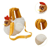 Maxbell Plush Bag Adjustable Strap Cartoon Hen Crossbody Bag for Birthday Gift Party