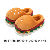 Maxbell Hamburger Winter Warm Slippers Home Shoes for New Year Apartment Living Room EU Size 36 to 37