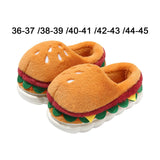 Maxbell Hamburger Winter Warm Slippers Home Shoes for New Year Apartment Living Room EU Size 36 to 37