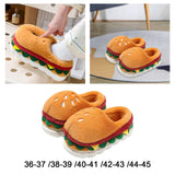 Maxbell Hamburger Winter Warm Slippers Home Shoes for New Year Apartment Living Room EU Size 36 to 37