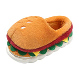 Maxbell Hamburger Winter Warm Slippers Home Shoes for New Year Apartment Living Room EU Size 36 to 37