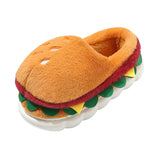 Maxbell Hamburger Winter Warm Slippers Home Shoes for New Year Apartment Living Room EU Size 36 to 37