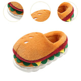 Maxbell Hamburger Winter Warm Slippers Home Shoes for New Year Apartment Living Room EU Size 36 to 37