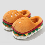 Maxbell Hamburger Winter Warm Slippers Home Shoes for New Year Apartment Living Room EU Size 36 to 37