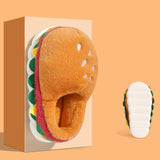 Maxbell Hamburger Winter Warm Slippers Home Shoes for New Year Apartment Living Room EU Size 36 to 37