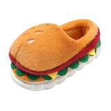 Maxbell Hamburger Winter Warm Slippers Home Shoes for New Year Apartment Living Room EU Size 38 to 39