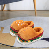Maxbell Hamburger Winter Warm Slippers Home Shoes for New Year Apartment Living Room EU Size 38 to 39