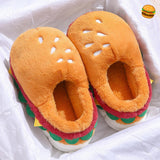 Maxbell Hamburger Winter Warm Slippers Home Shoes for New Year Apartment Living Room EU Size 40 to 41