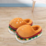 Maxbell Hamburger Winter Warm Slippers Home Shoes for New Year Apartment Living Room EU Size 42 to 43