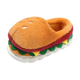 Maxbell Hamburger Winter Warm Slippers Home Shoes for New Year Apartment Living Room EU Size 42 to 43