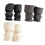 Maxbell Women Winter Padded Puffer Leg Warmers Warm Lightweight Thickened Leg Covers Black