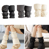 Maxbell Women Winter Padded Puffer Leg Warmers Warm Lightweight Thickened Leg Covers Black