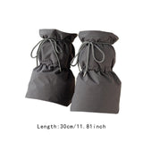 Maxbell Women Winter Padded Puffer Leg Warmers Warm Lightweight Thickened Leg Covers Gray