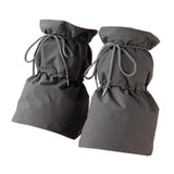 Maxbell Women Winter Padded Puffer Leg Warmers Warm Lightweight Thickened Leg Covers Gray