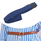 Maxbell Elastic Waist Belt Gift Comfortable Elastic Band for Street Dating Commuting Blue