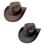 Maxbell Western Cowboy Hat Headwear Dress up Wide Brim for Party Holiday Performance Coffee