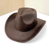 Maxbell Western Cowboy Hat Headwear Dress up Wide Brim for Party Holiday Performance Coffee