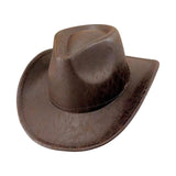 Maxbell Western Cowboy Hat Headwear Dress up Wide Brim for Party Holiday Performance Coffee