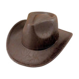 Maxbell Western Cowboy Hat Headwear Dress up Wide Brim for Party Holiday Performance Coffee