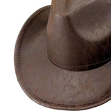 Maxbell Western Cowboy Hat Headwear Dress up Wide Brim for Party Holiday Performance Coffee