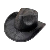 Maxbell Western Cowboy Hat Headwear Dress up Wide Brim for Party Holiday Performance Black