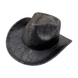 Maxbell Western Cowboy Hat Headwear Dress up Wide Brim for Party Holiday Performance Black
